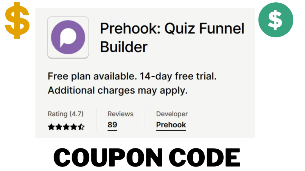 33 Prehook Coupon Code + Quiz Funnel Builder Trial
