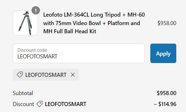 Leofoto Rifle coupon code