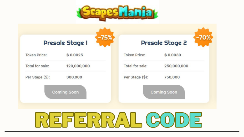 ScapesMania.io referral code