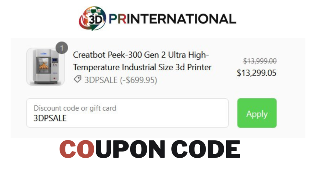 3dPrinternational.com discount code
