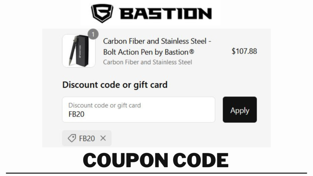 BastionBoltActionPen.com coupon code