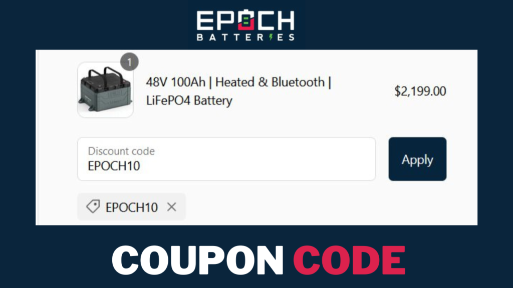 Epoch Lithium Battery discount code