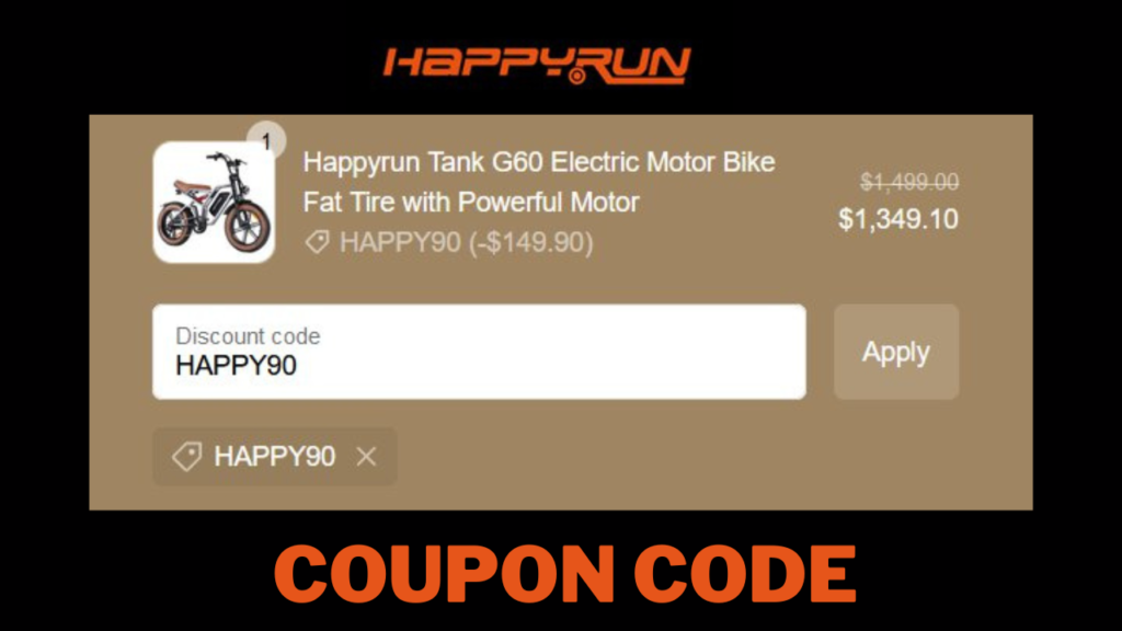 HappyRun Ebike coupon code