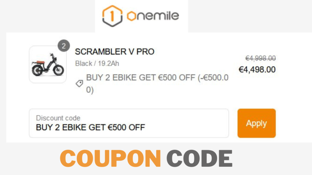 OneMile eBike discount code