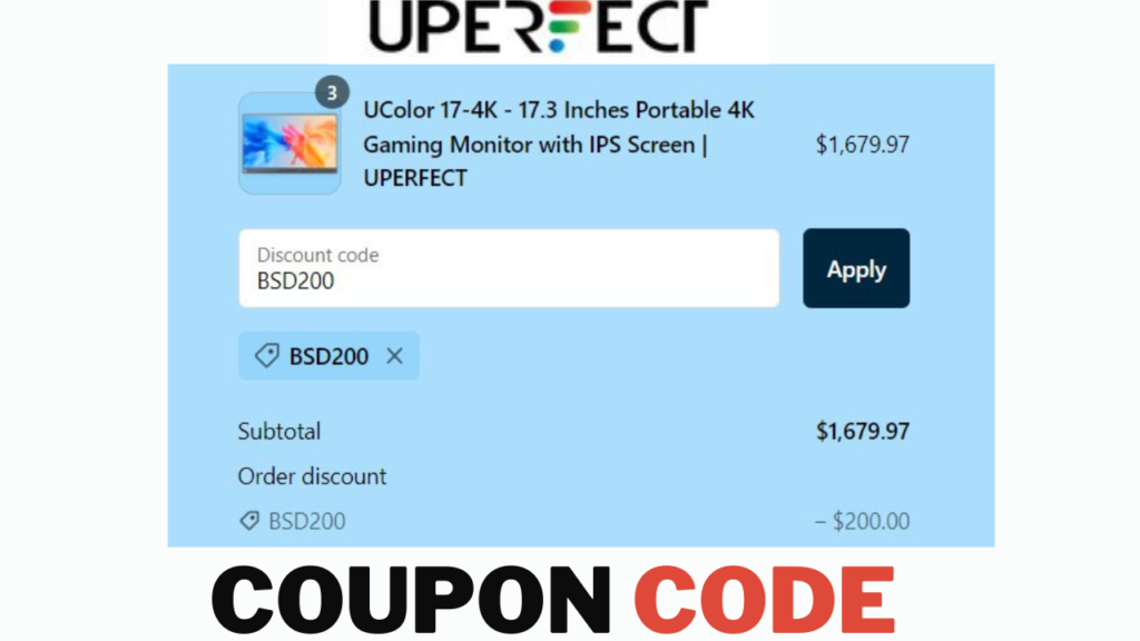 uPerfect Portable Monitor coupon code