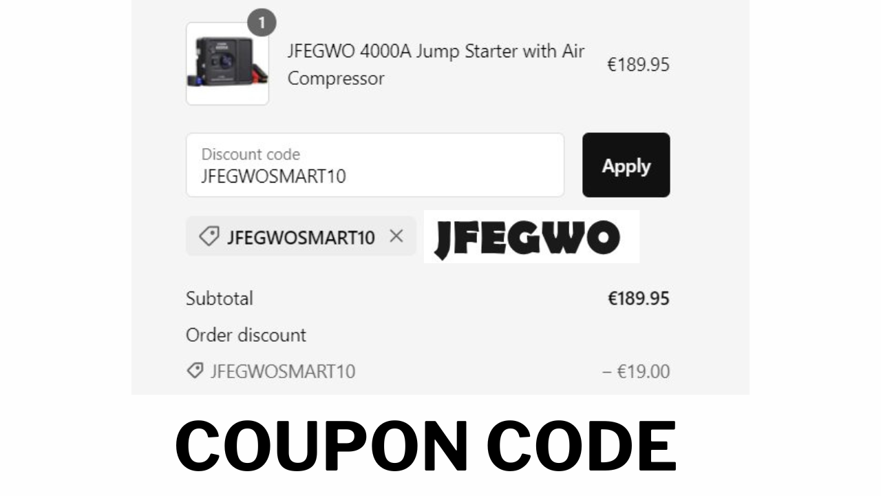 JfEgwo Air Compressor coupon code