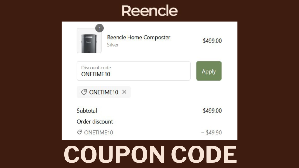 $50.00 off Reencle Food Waste Composter Coupon Code