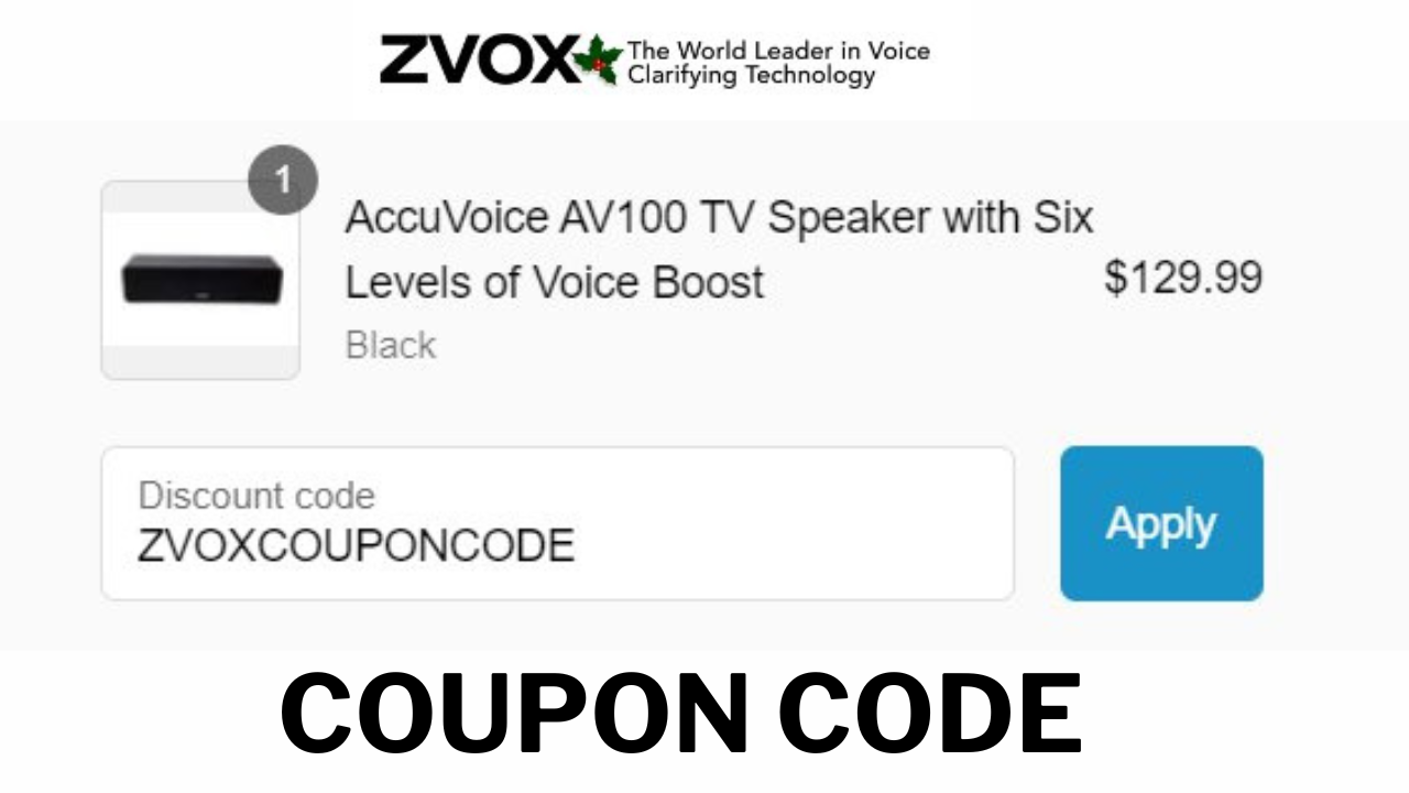 Zvox AccuVoice TV Speaker coupon code