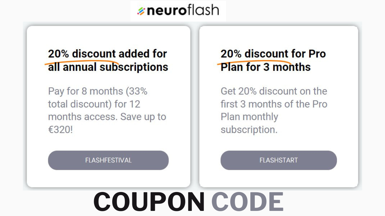 NeuroFlash coupon code