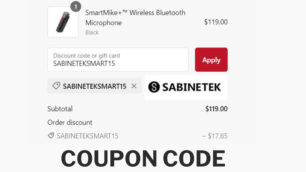 Sabinetek Official Website discount code