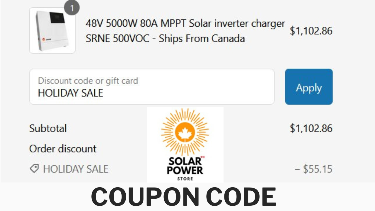 SolarPowerStore CA discount code