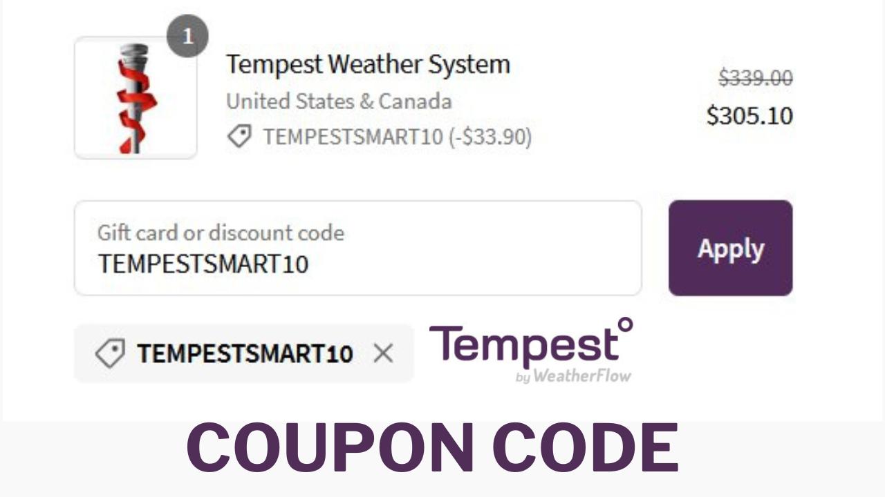 60 off Tempest Weather System Coupon Code + Discount