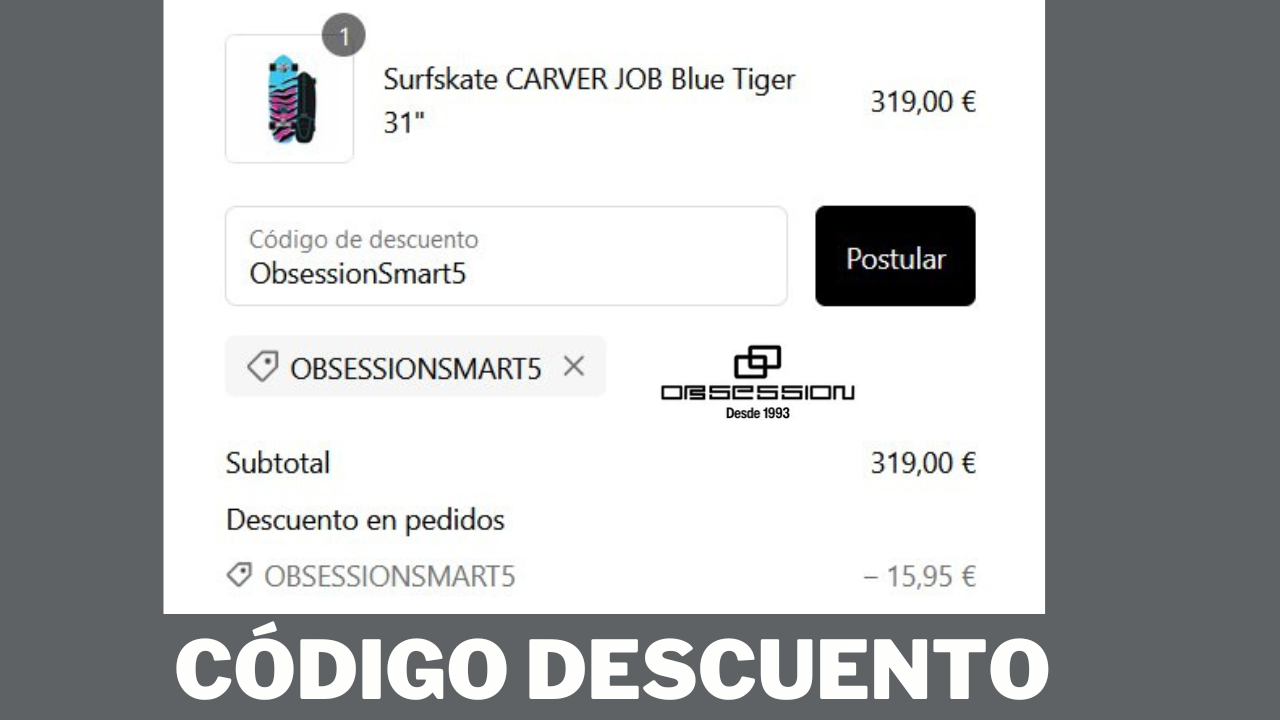 Código de descuento de ObsessionSurf
