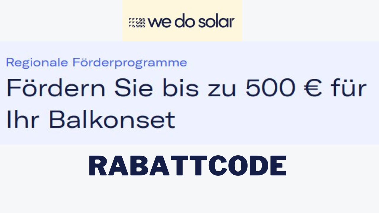 Rabattcode We Do Solar Deutschland